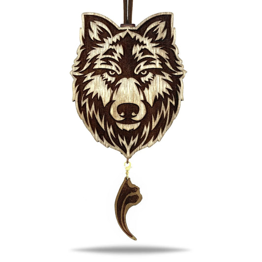 Vonný prívesok 'Vlk' v hnedej farbe